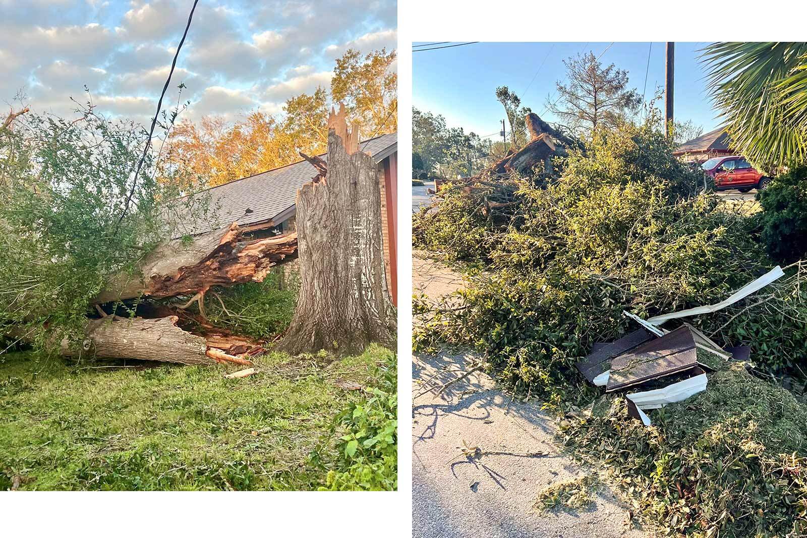 Hurricane Damage collage.