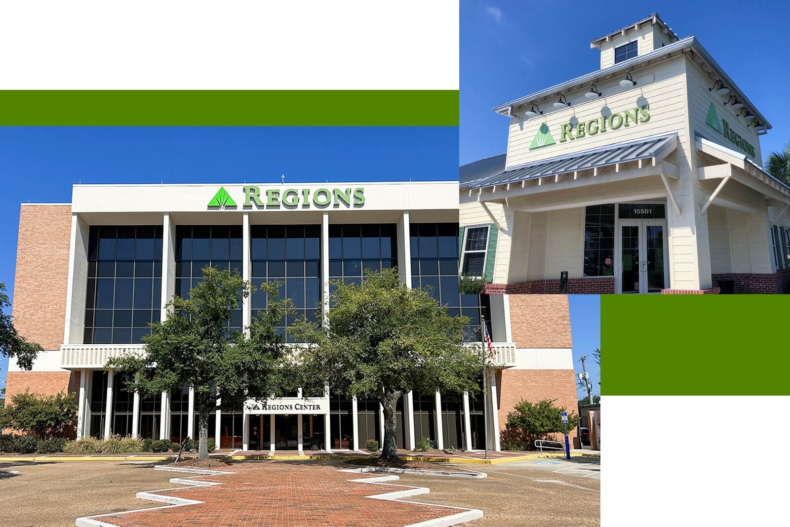 Exterior view of the Pensacola Main Regions Center and the...
