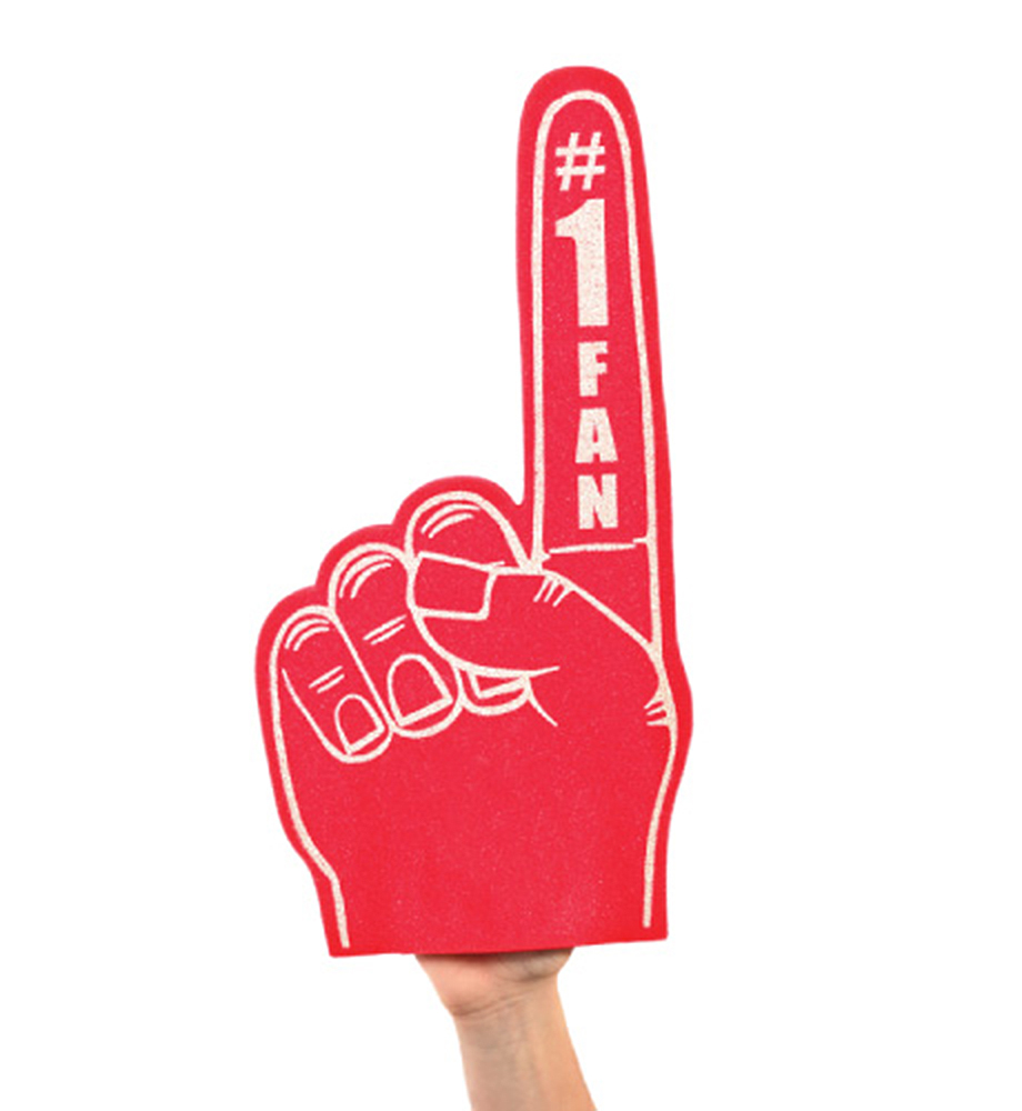 Number one fan foam finger.